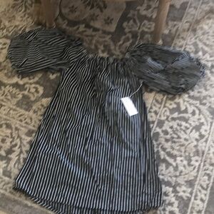 Striped Off-Shoulder Dress